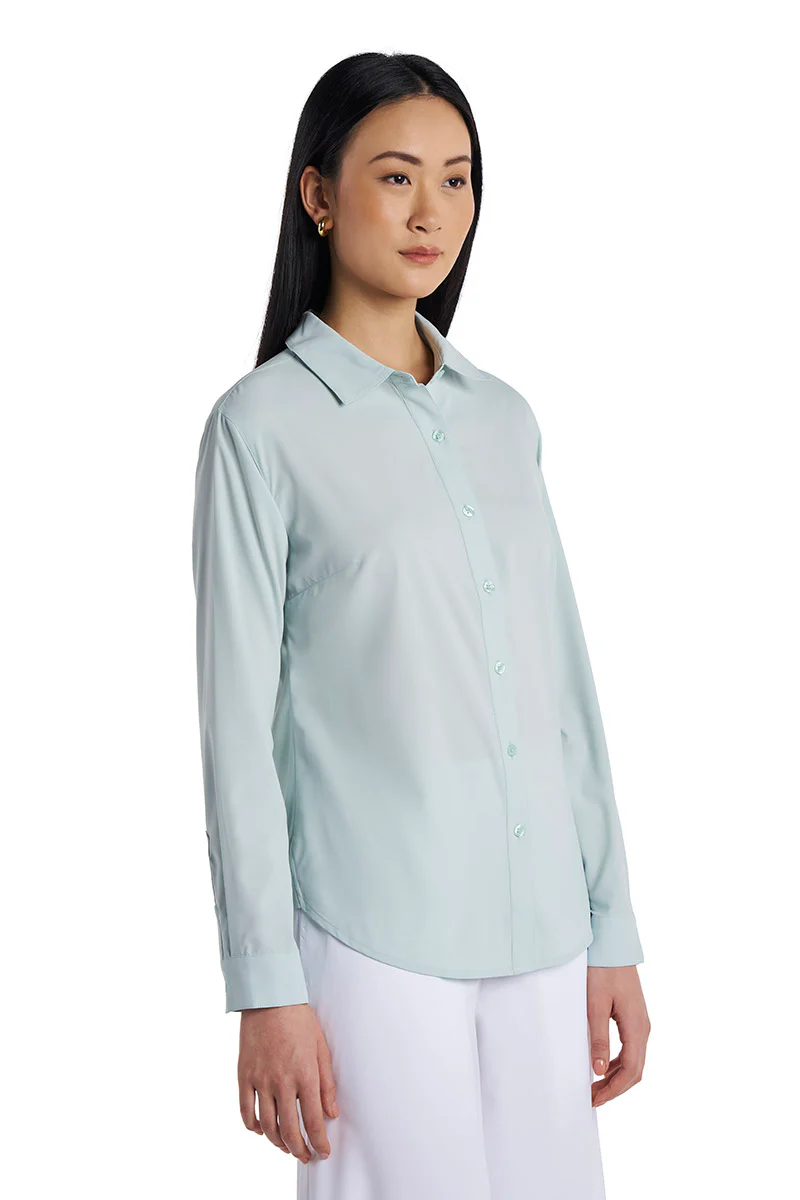 Women's Rhodes Long Sleeve Shirt | Misty Aqua - Image 3
