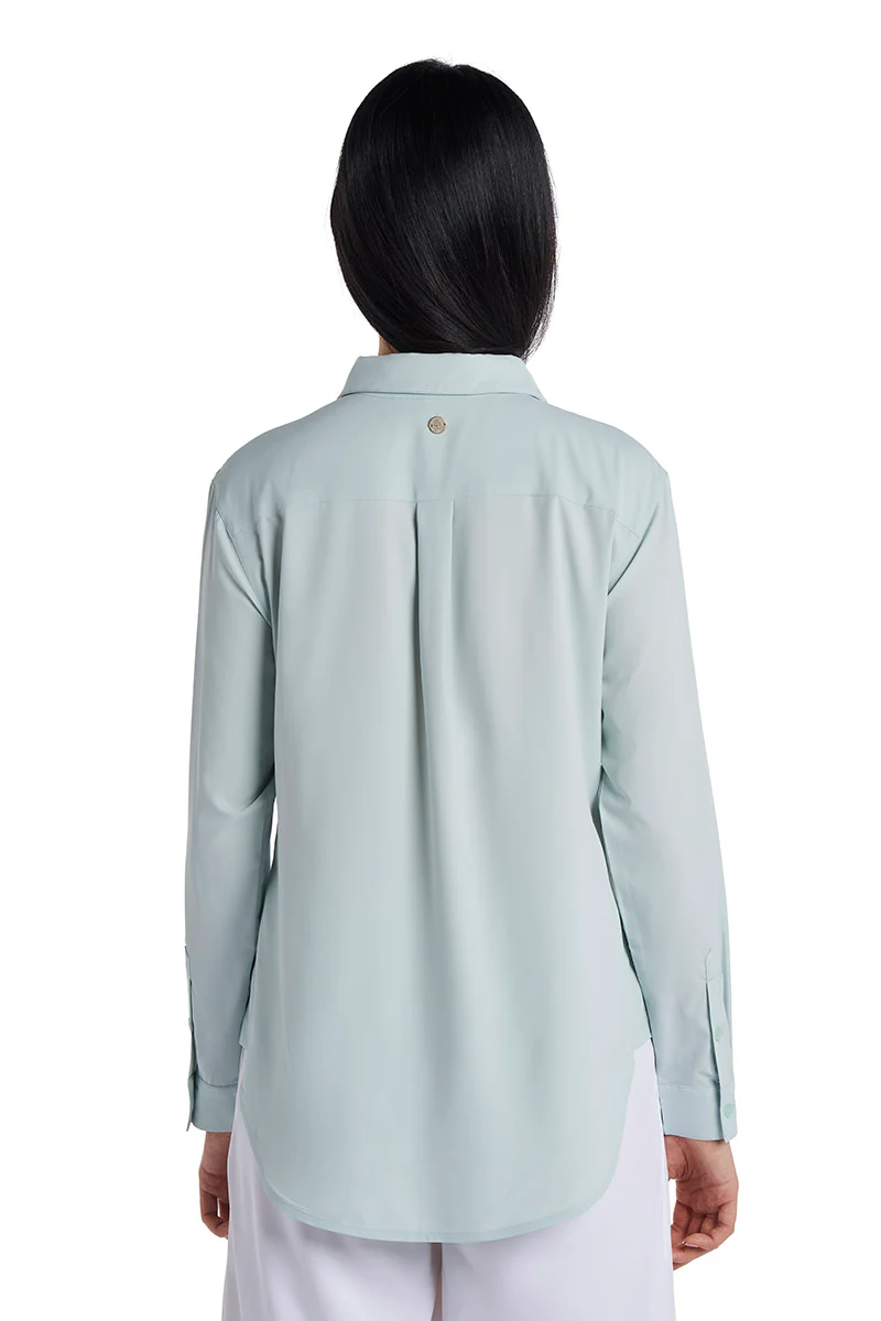 Women's Rhodes Long Sleeve Shirt | Misty Aqua - Image 4