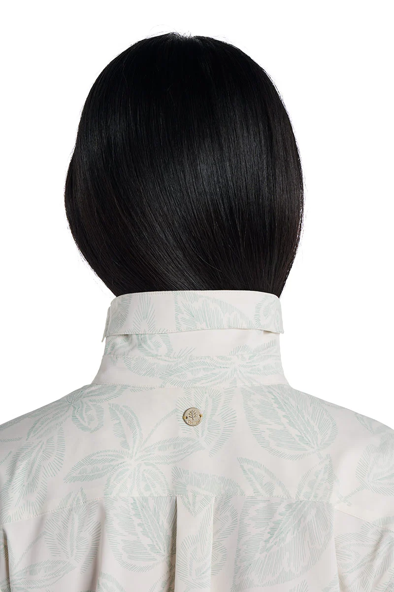 Women's Rhodes Long Sleeve Shirt | Vanilla Embroidered Leaves - Image 7