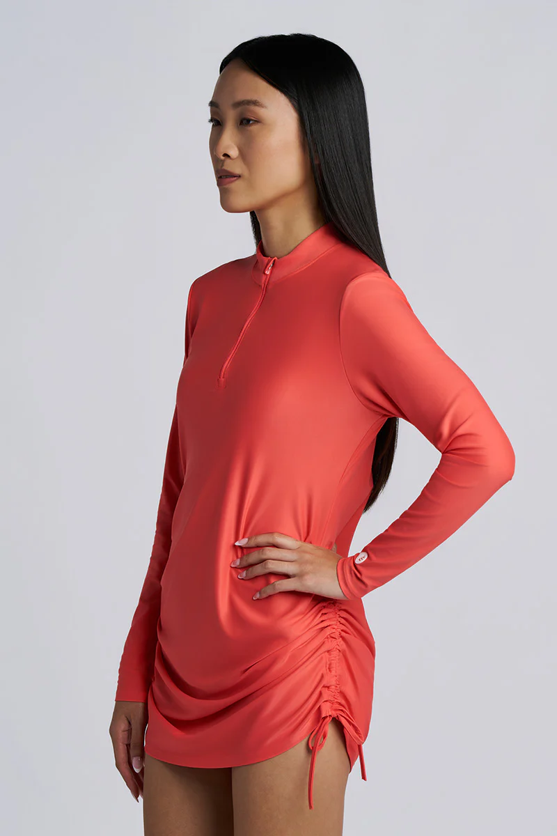 Women's Key Biscayne Ruche Swim Top | Coral Reef - Image 5
