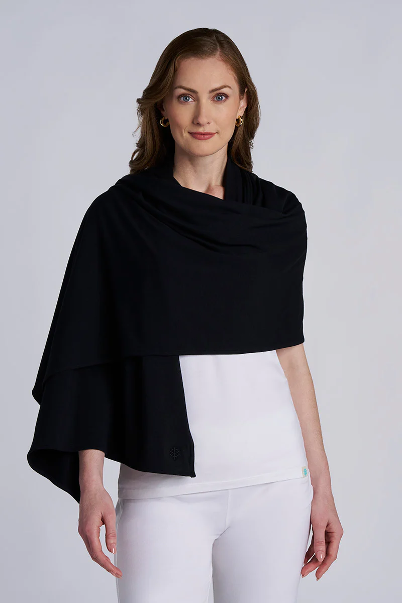 Women's Sanibel Everyday Beach Shawl | Black - Image 2
