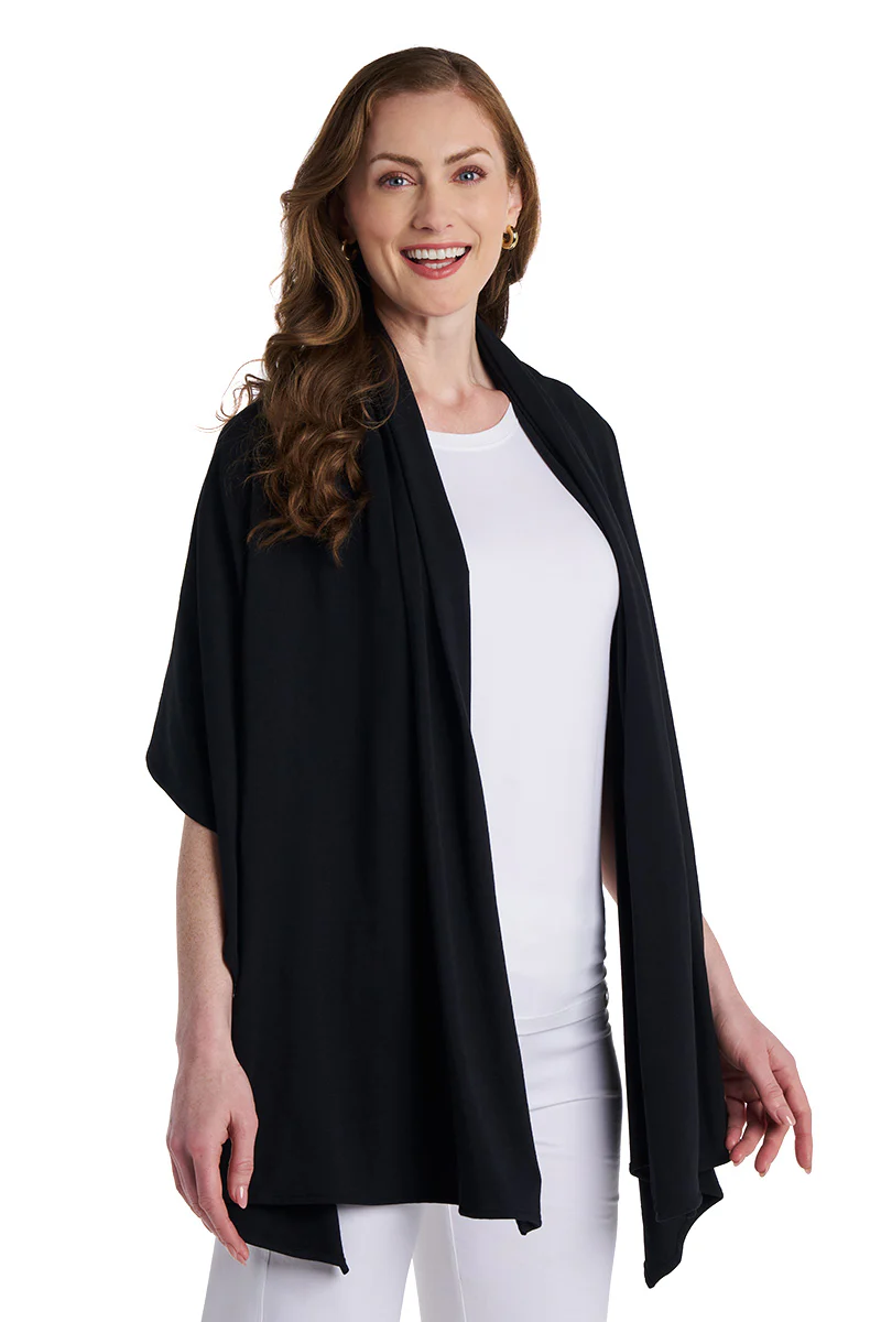 Women's Sanibel Everyday Beach Shawl | Black - Image 4