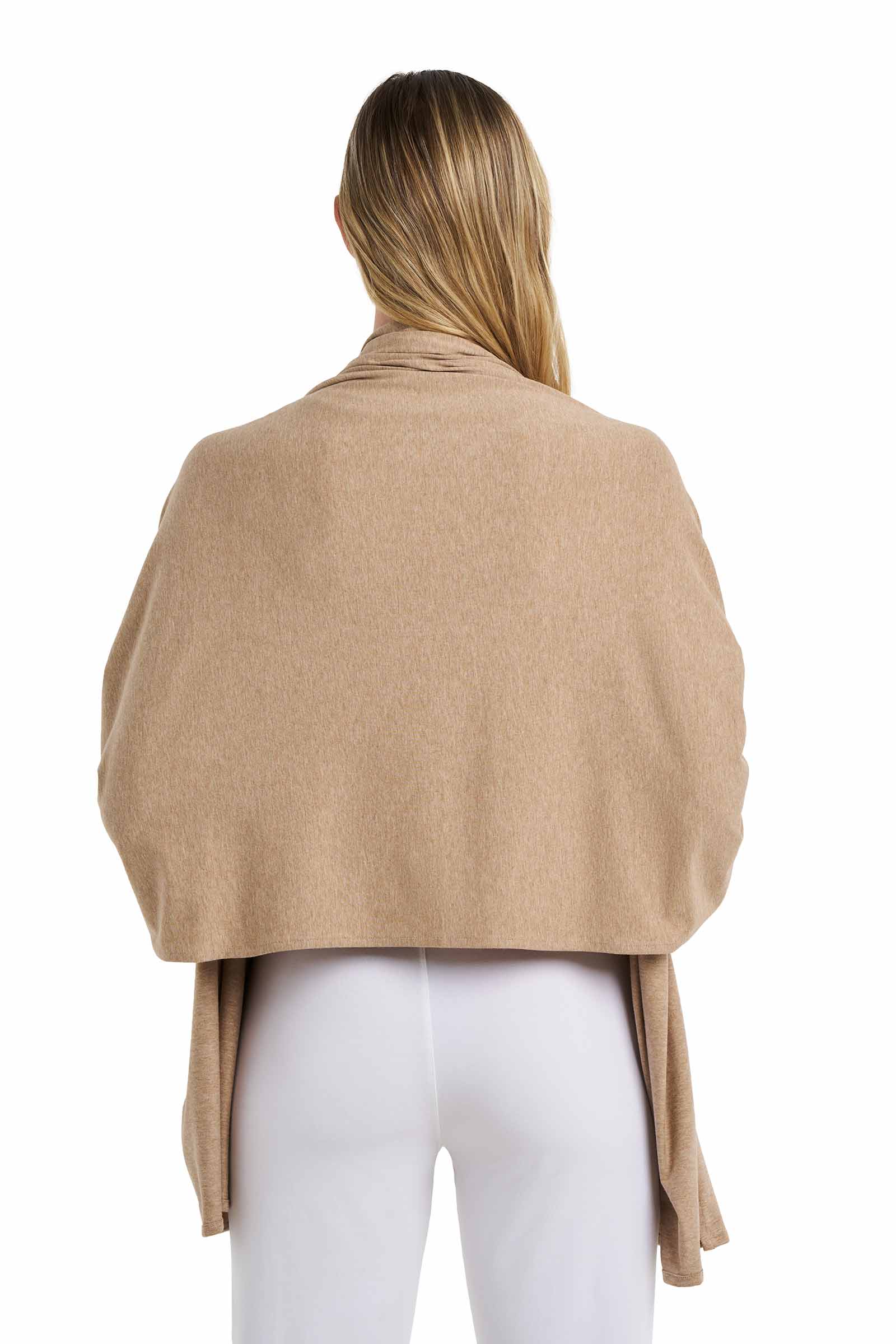 Women's Sanibel Everyday Beach Shawl | Dark Taupe Heather - Image 5
