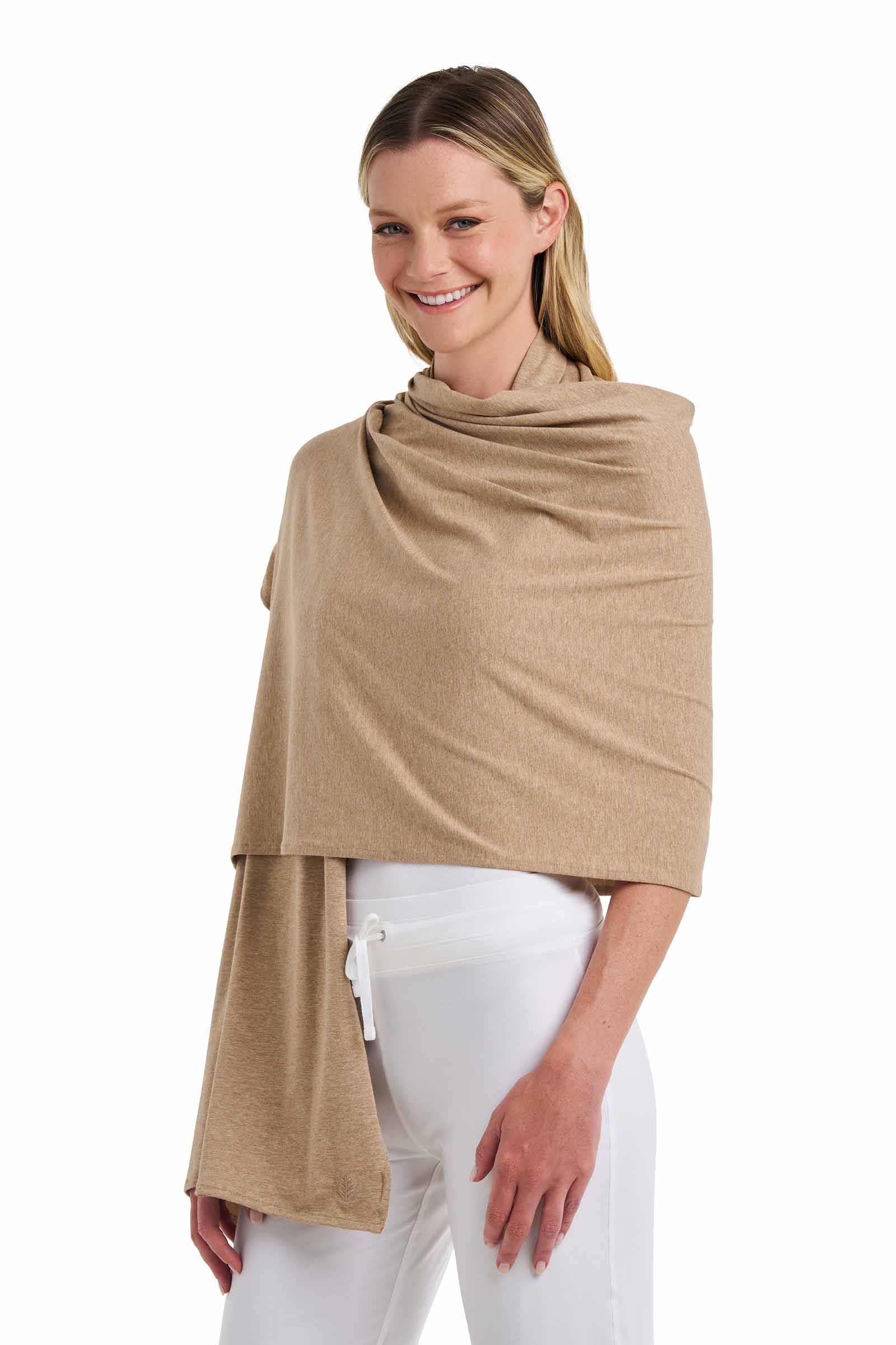 Women's Sanibel Everyday Beach Shawl | Dark Taupe Heather - Image 8