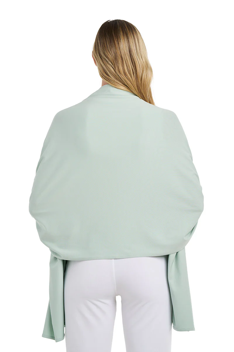 Women's Sanibel Everyday Beach Shawl | Misty Aqua - Image 6