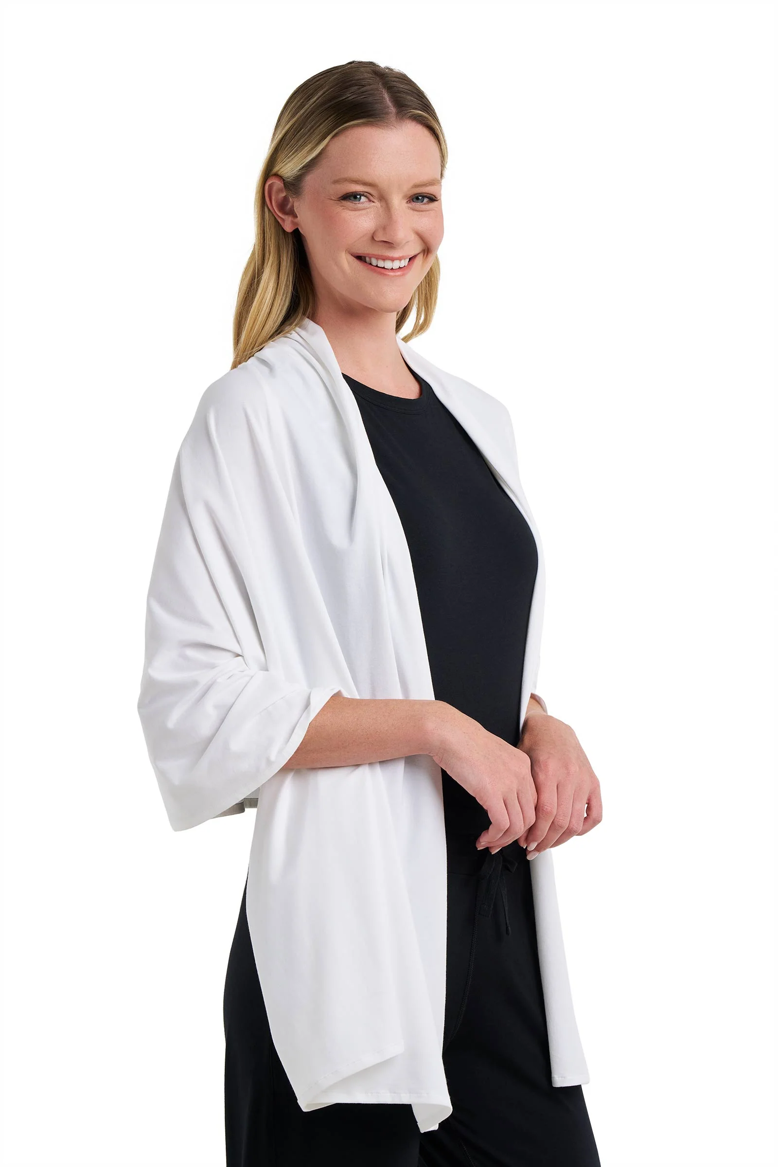 Women's Sanibel Everyday Beach Shawl | White - Image 3