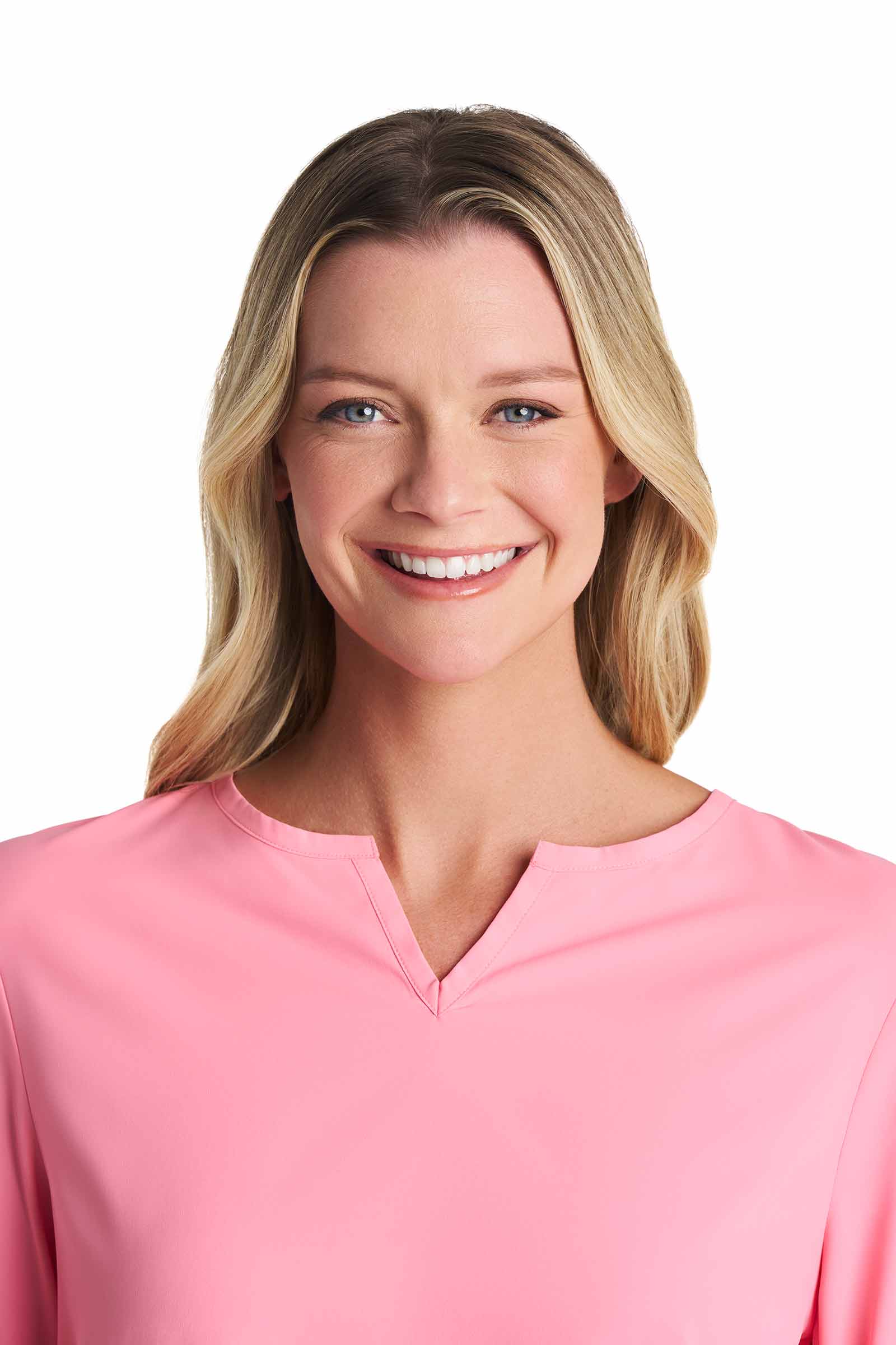 Women's Santa Barbara Tunic Top with Roll-Up Sleeves | Flamingo Pink - Image 7