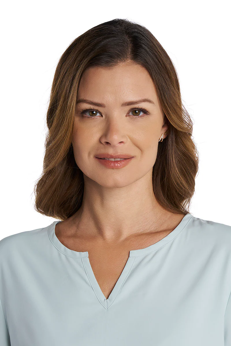 Women's Santa Barbara Tunic Top with Roll-Up Sleeves | Misty Aqua - Image 4