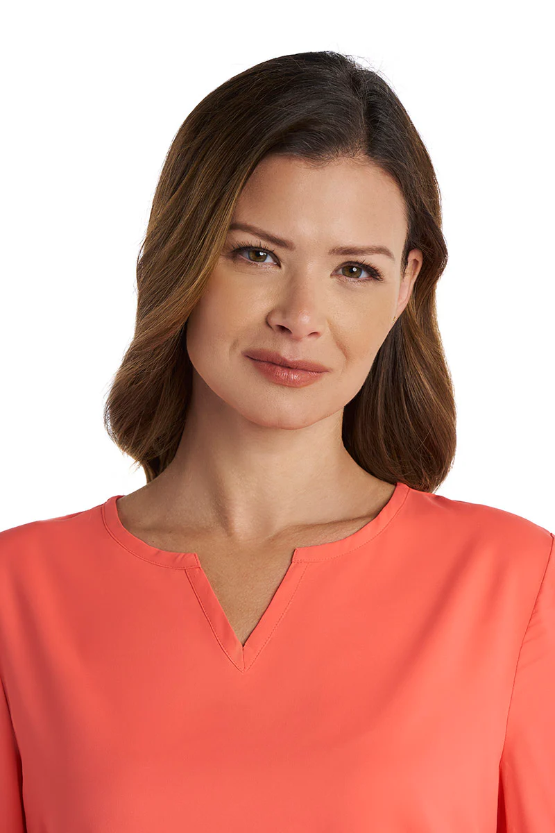 Women's Santa Barbara Tunic Top with Roll-Up Sleeves | Coral Reef - Image 6