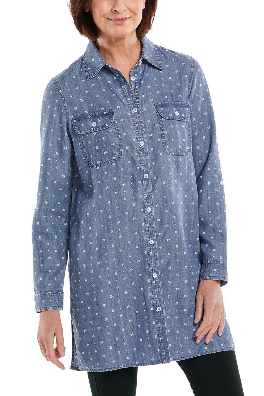 Women's Santa Rosa Chambray Tunic Top | Regular Parent