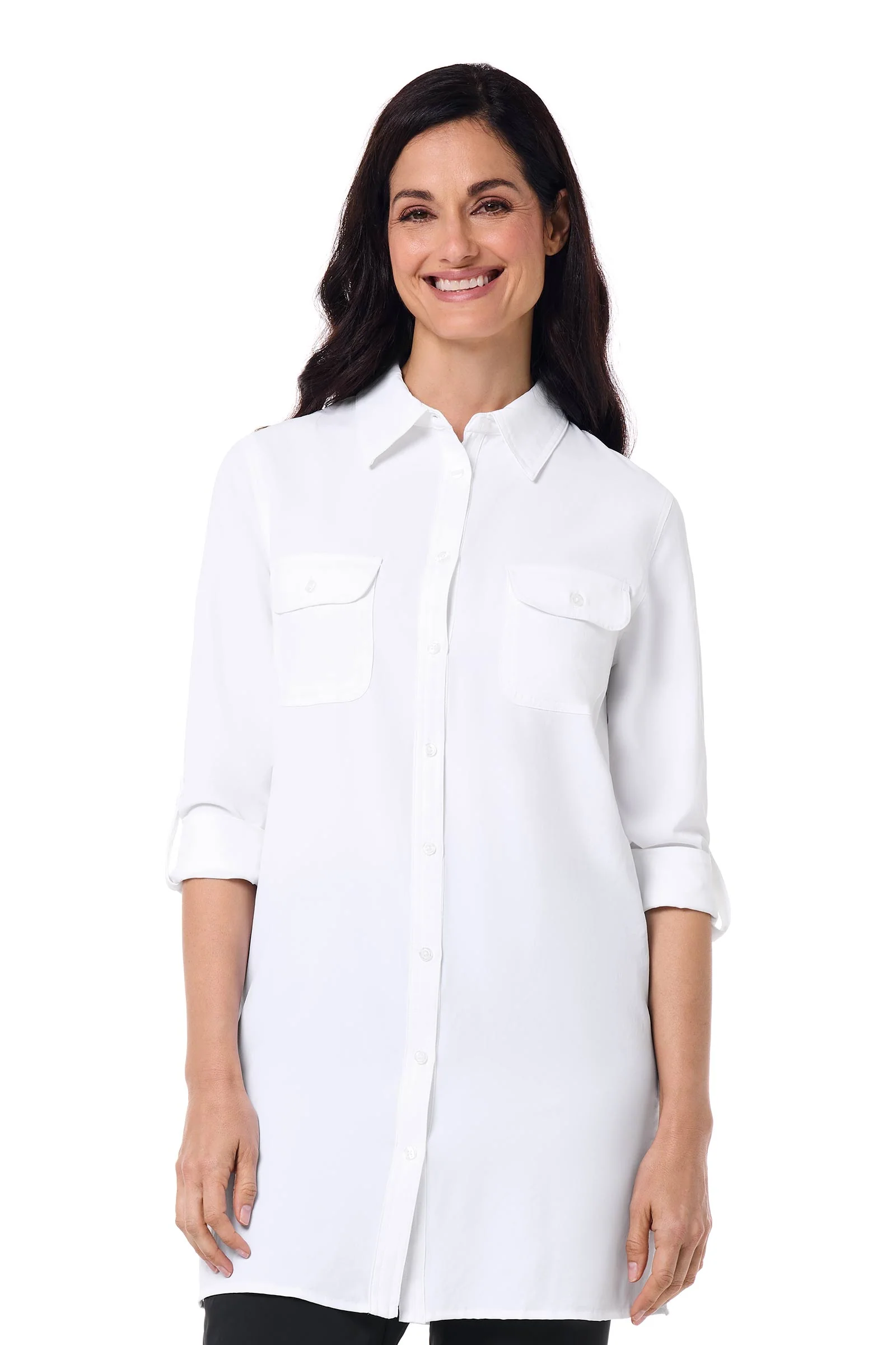 Women's Santorini Tunic Shirt | White - Image 2