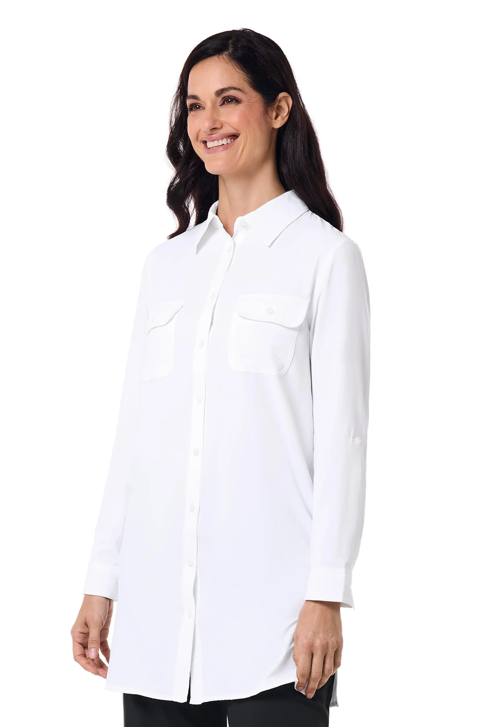 Women's Santorini Tunic Shirt | White - Image 3