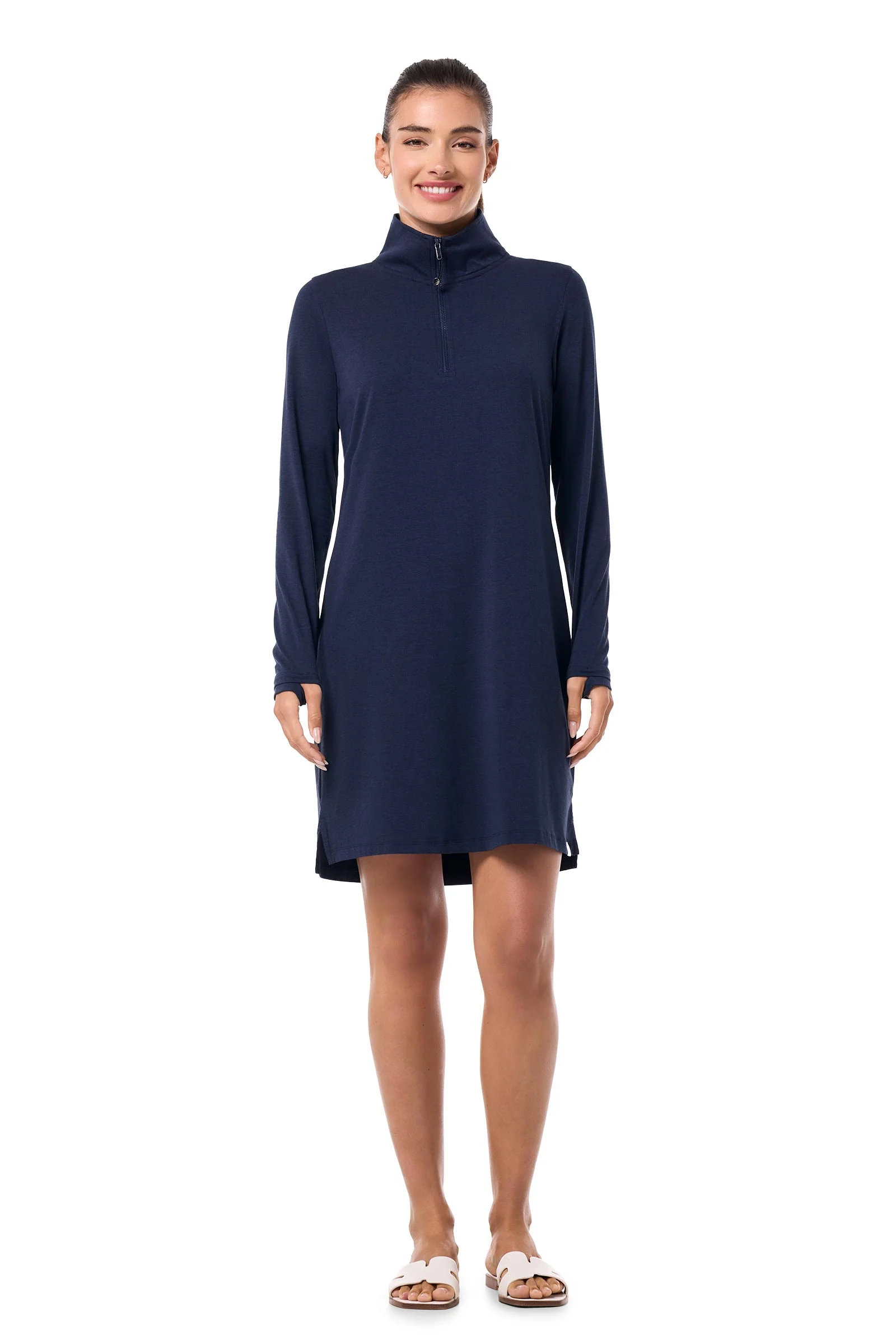 Women's Sarasota Quarter-Zip Dress | Navy - Image 2