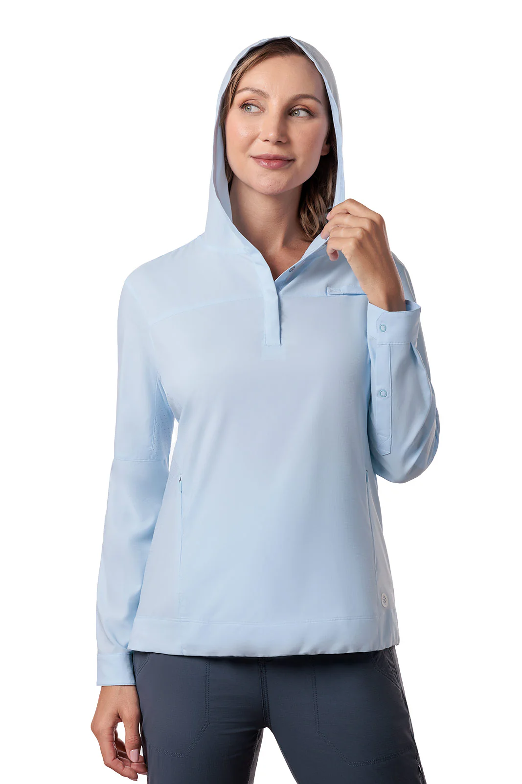 Women's Sea Spray Henley Hoodie | Skyride - Image 11