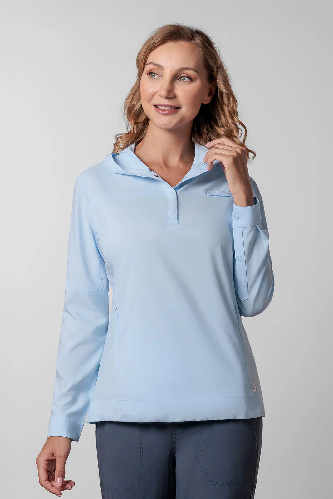 Women's Sea Spray Henley Hoodie | Skyride - Image 13
