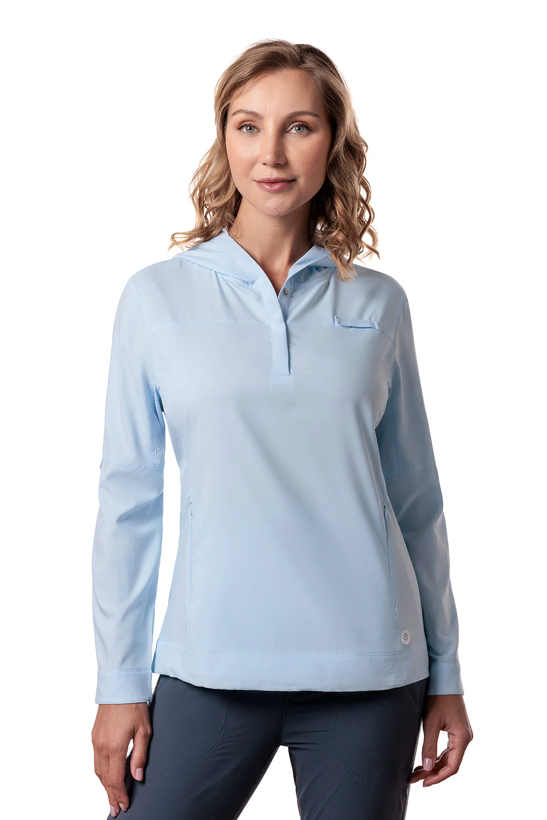 Women's Sea Spray Henley Hoodie | Skyride - Image 2