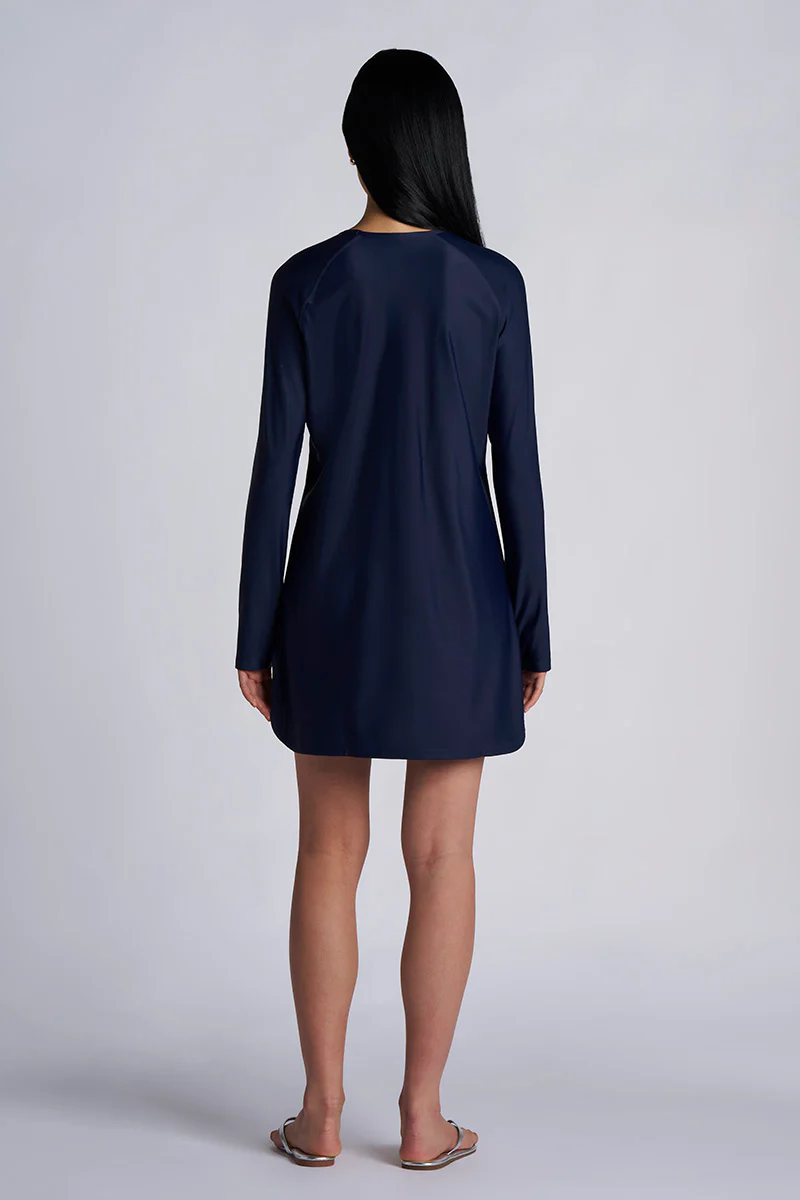 Women's Seacoast Crew Cover Up Dress | Navy - Image 2
