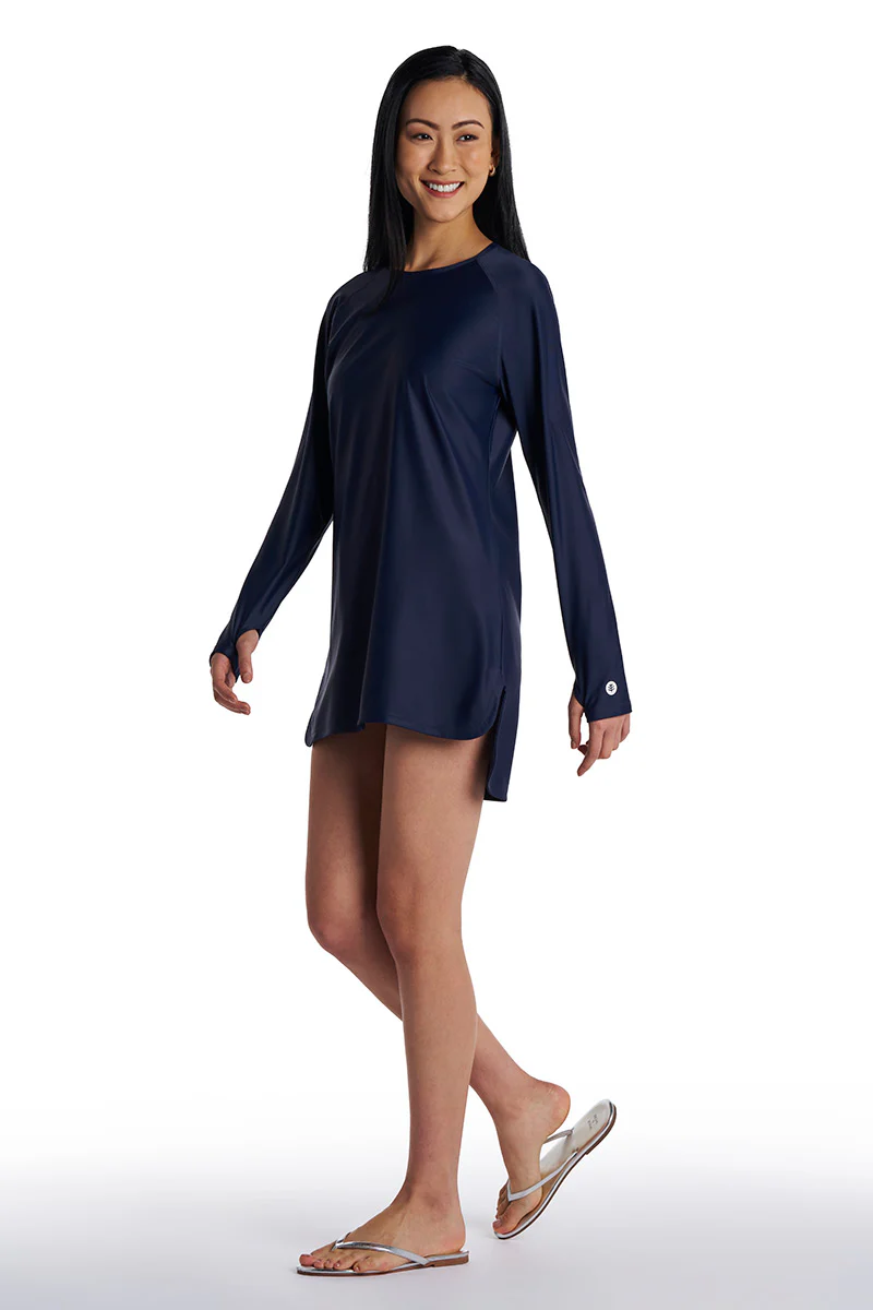 Women's Seacoast Crew Cover Up Dress | Navy - Image 3