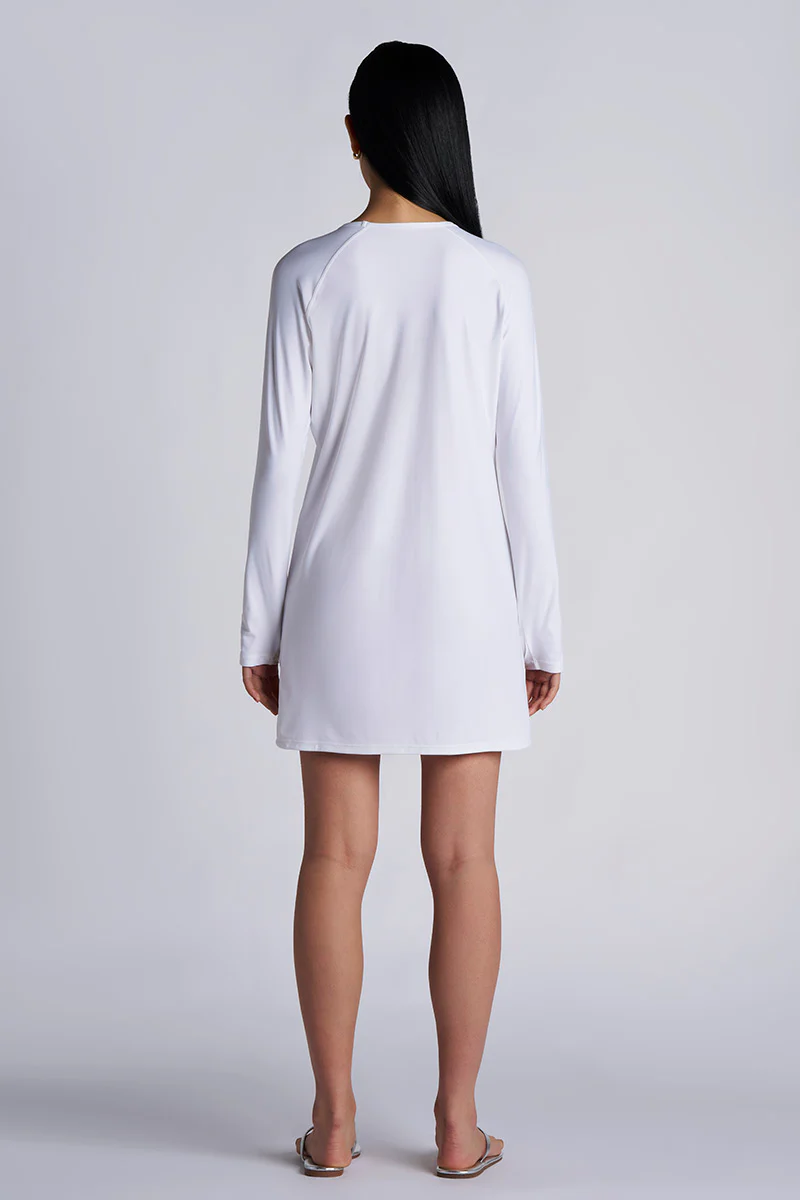 Women's Seacoast Crew Cover Up Dress | White - Image 2