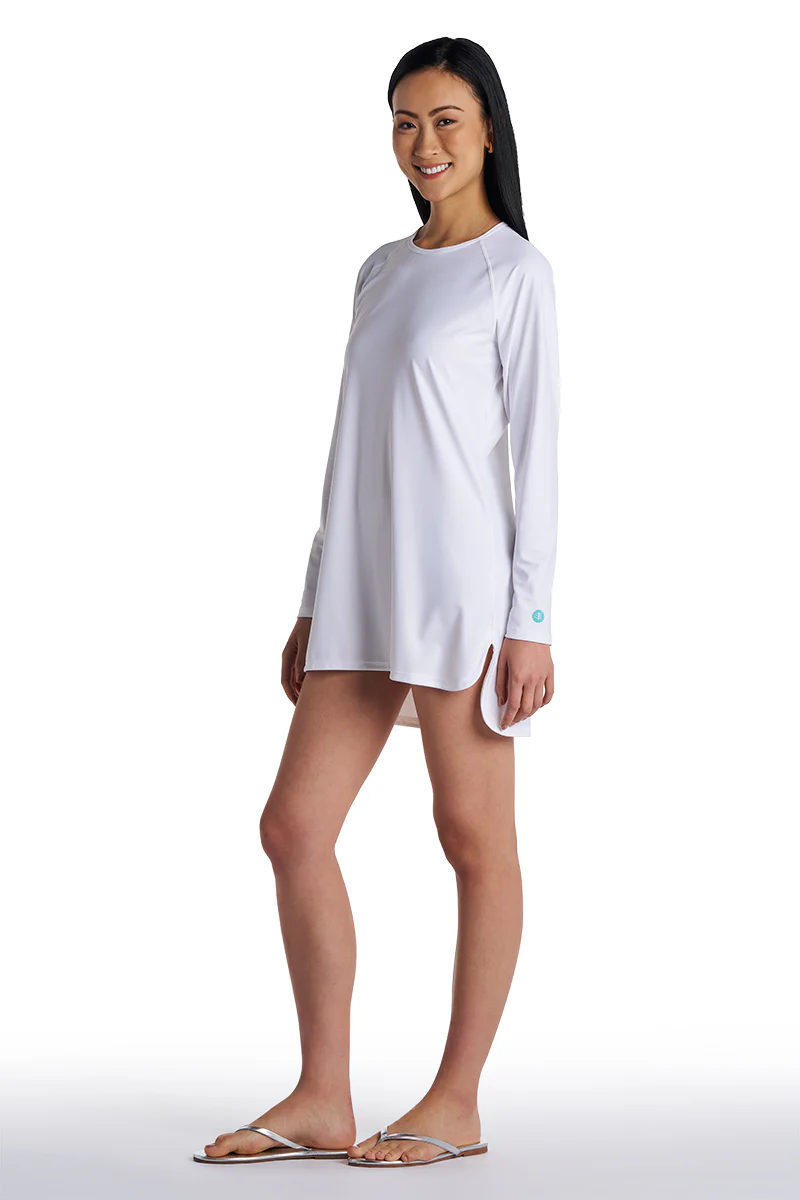 Women's Seacoast Crew Cover Up Dress | White - Image 4