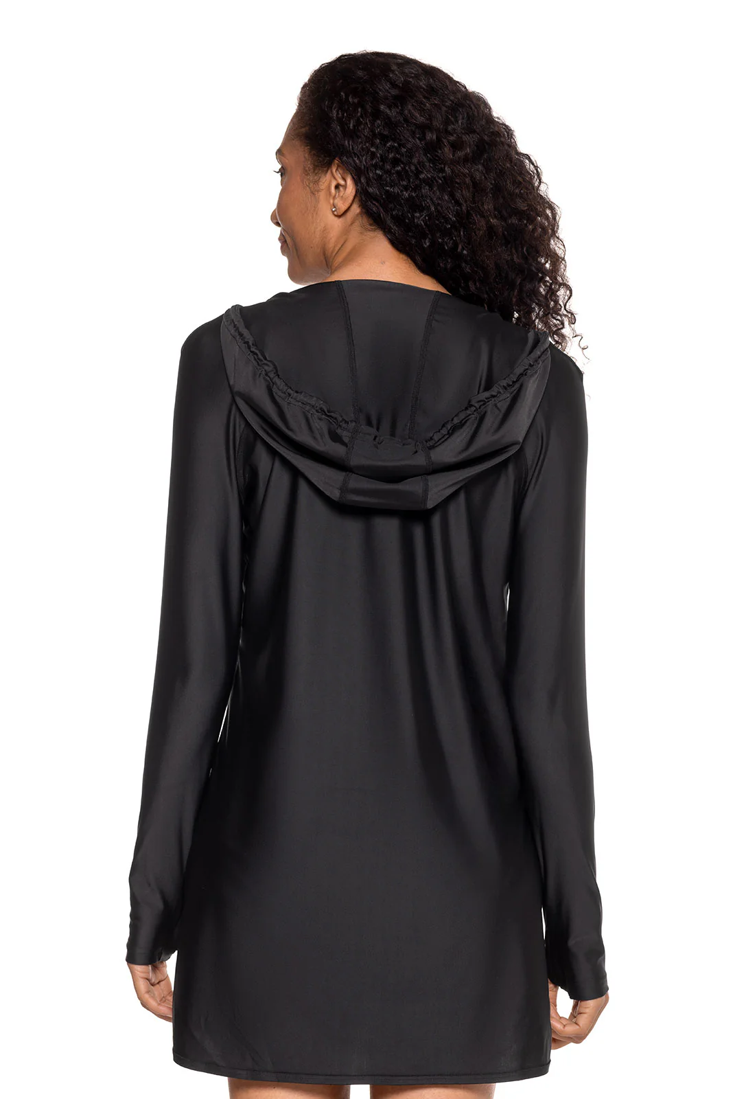 Women's Seacoast Swim Cover-Up Dress | Black - Image 3