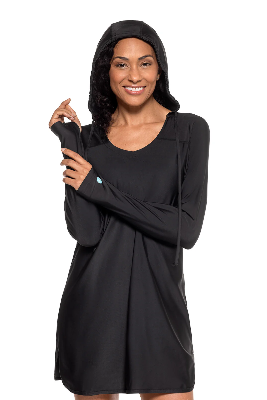 Women's Seacoast Swim Cover-Up Dress | Black - Image 5