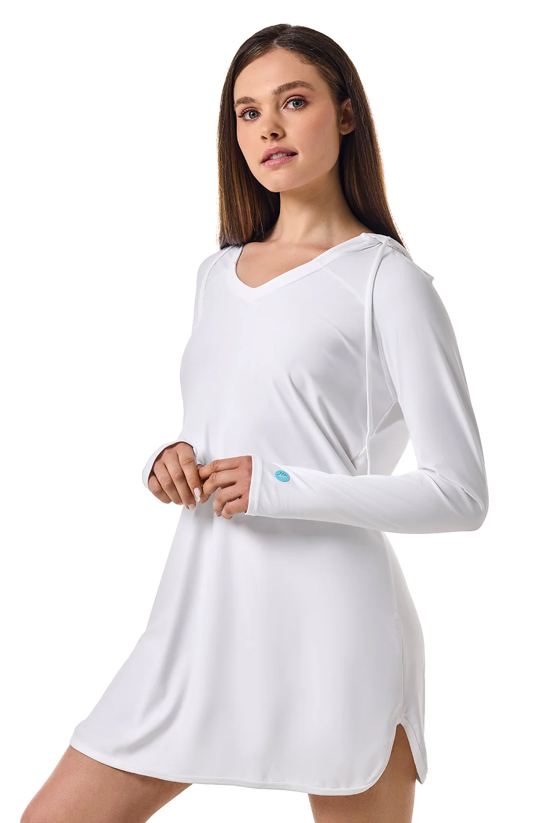 Women's Seacoast Swim Cover-Up Dress | White - Image 4