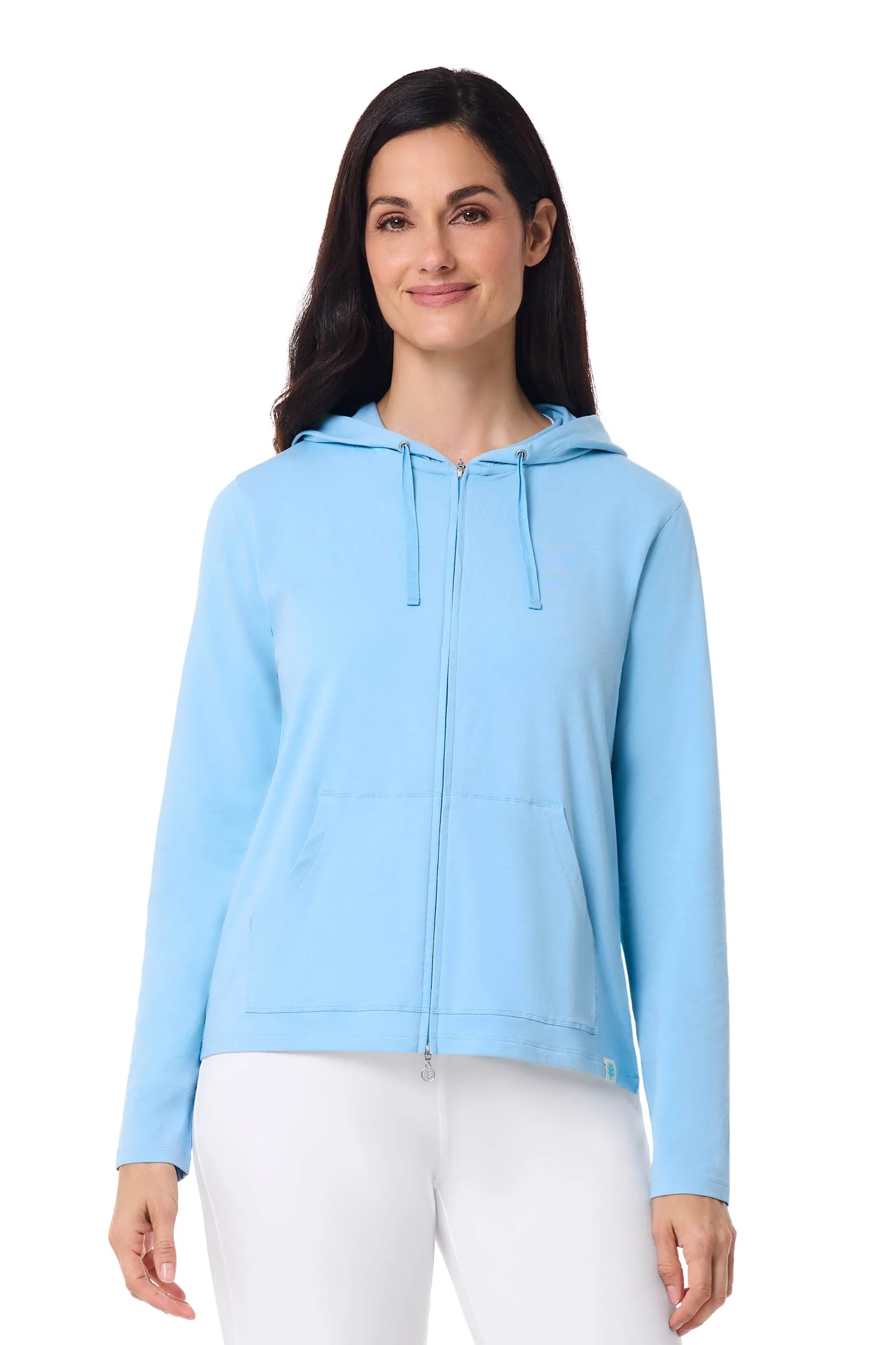 Women's Seaside Zip-Up Hoodie | Arctic Blue - Image 3