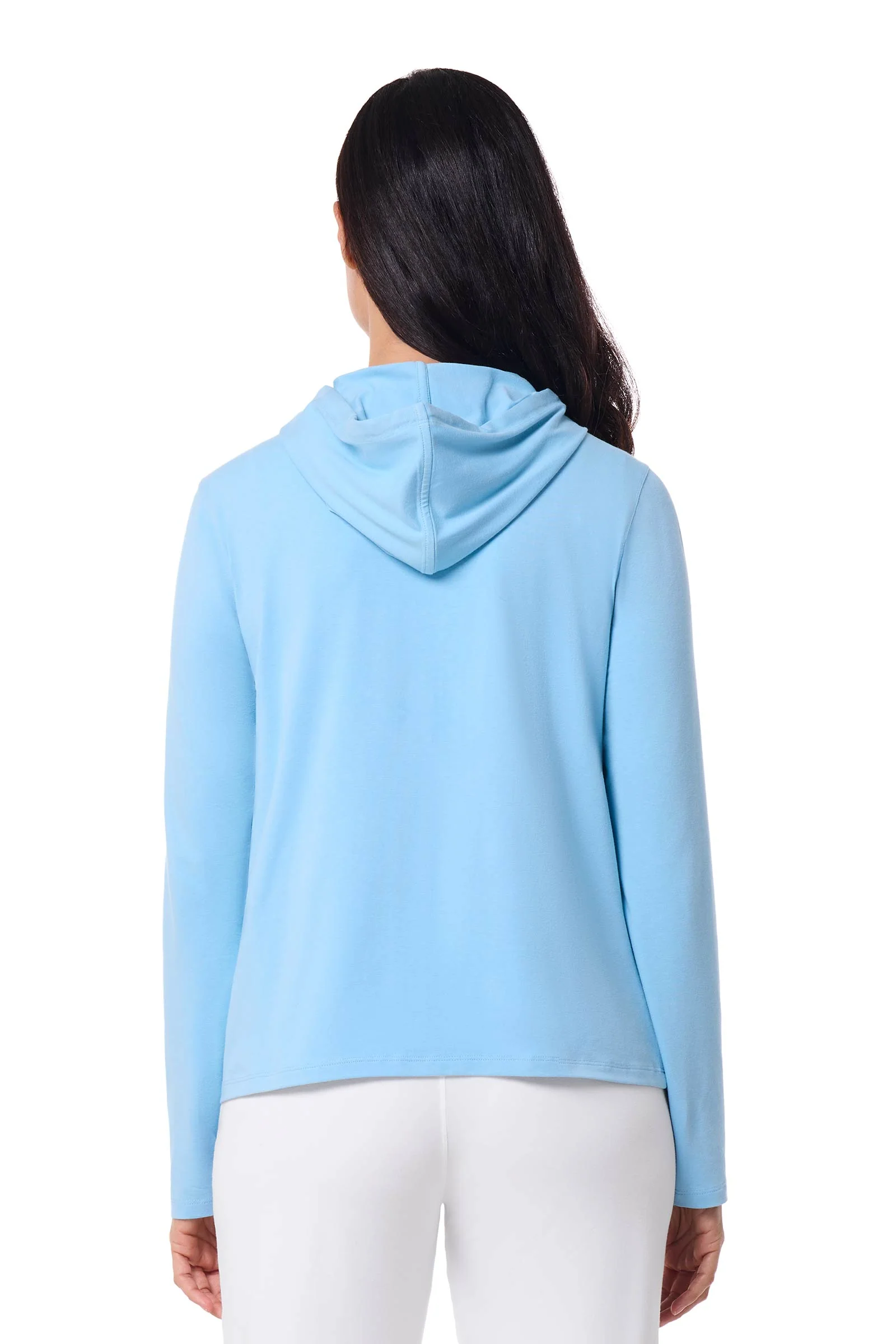Women's Seaside Zip-Up Hoodie | Arctic Blue - Image 5