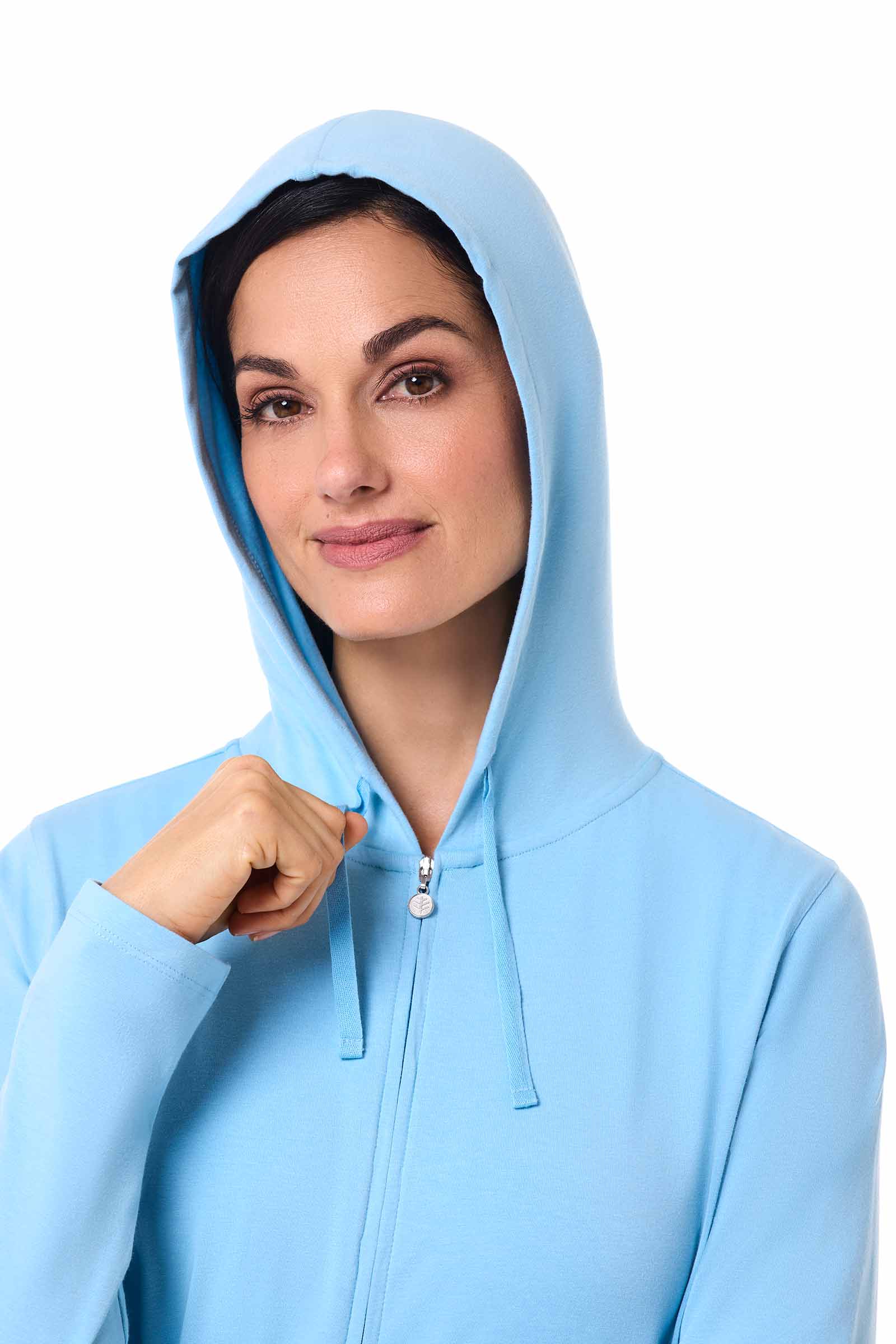 Women's Seaside Zip-Up Hoodie | Arctic Blue - Image 7