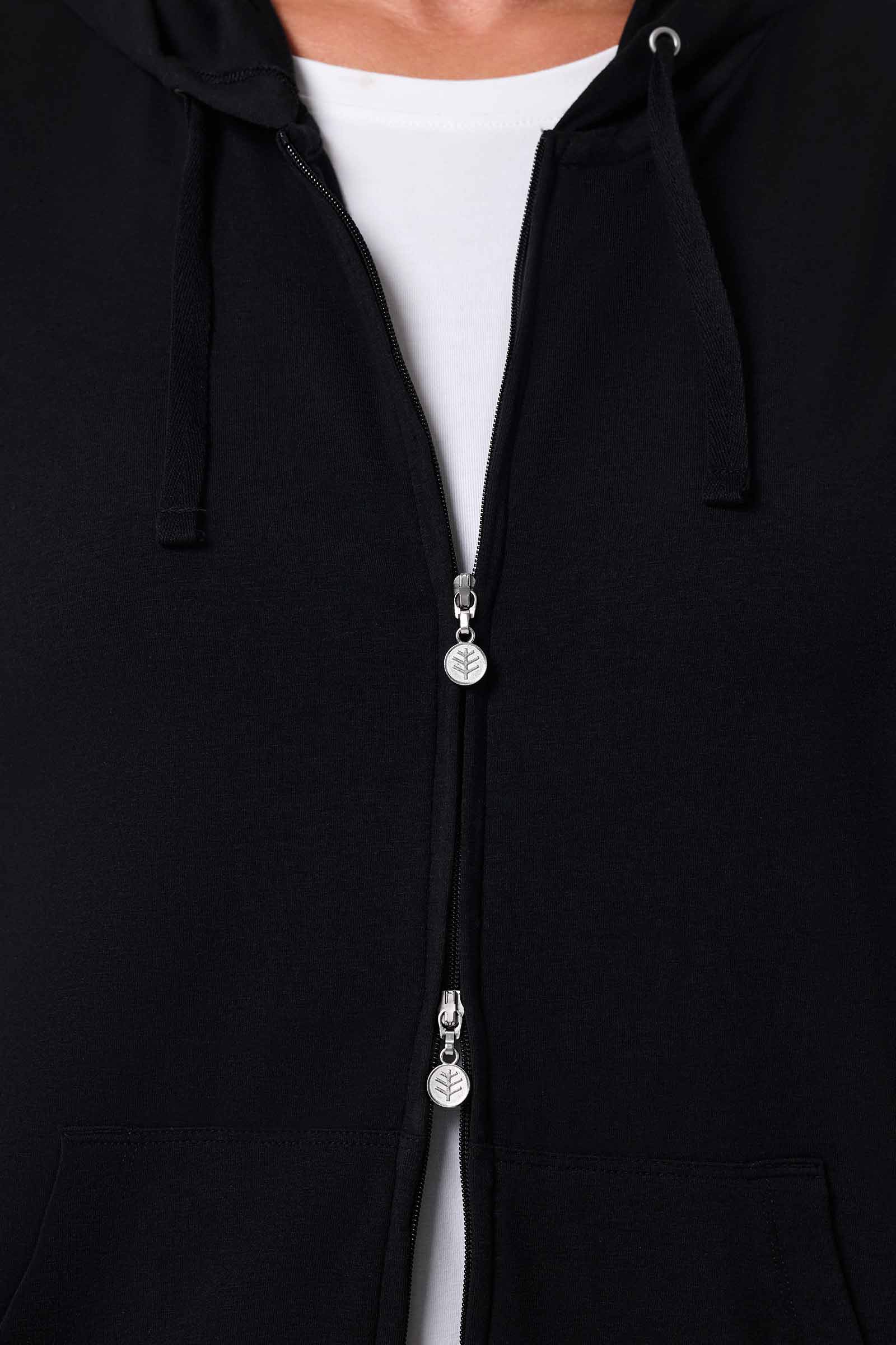 Women's Seaside Zip-Up Hoodie | Black - Image 6