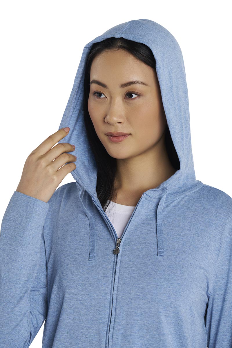 Women's Seaside Zip-Up Hoodie | Light Blue Heather - Image 8