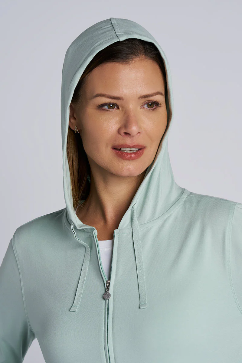 Women's Seaside Zip-Up Hoodie | Misty Aqua - Image 3
