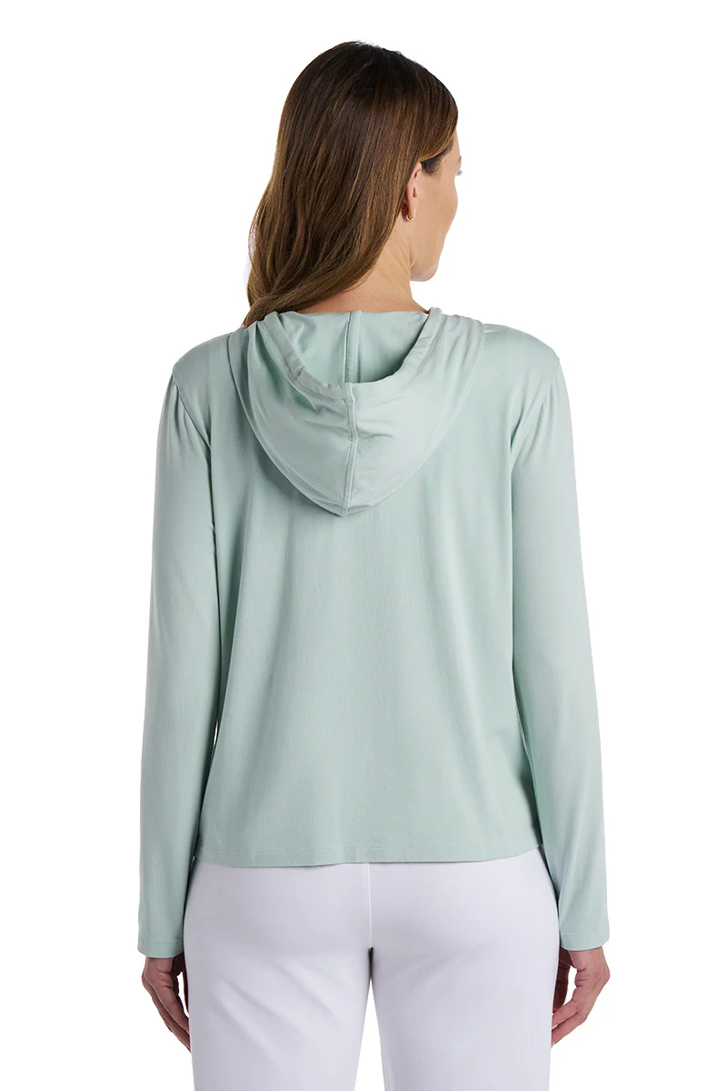 Women's Seaside Zip-Up Hoodie | Misty Aqua - Image 4