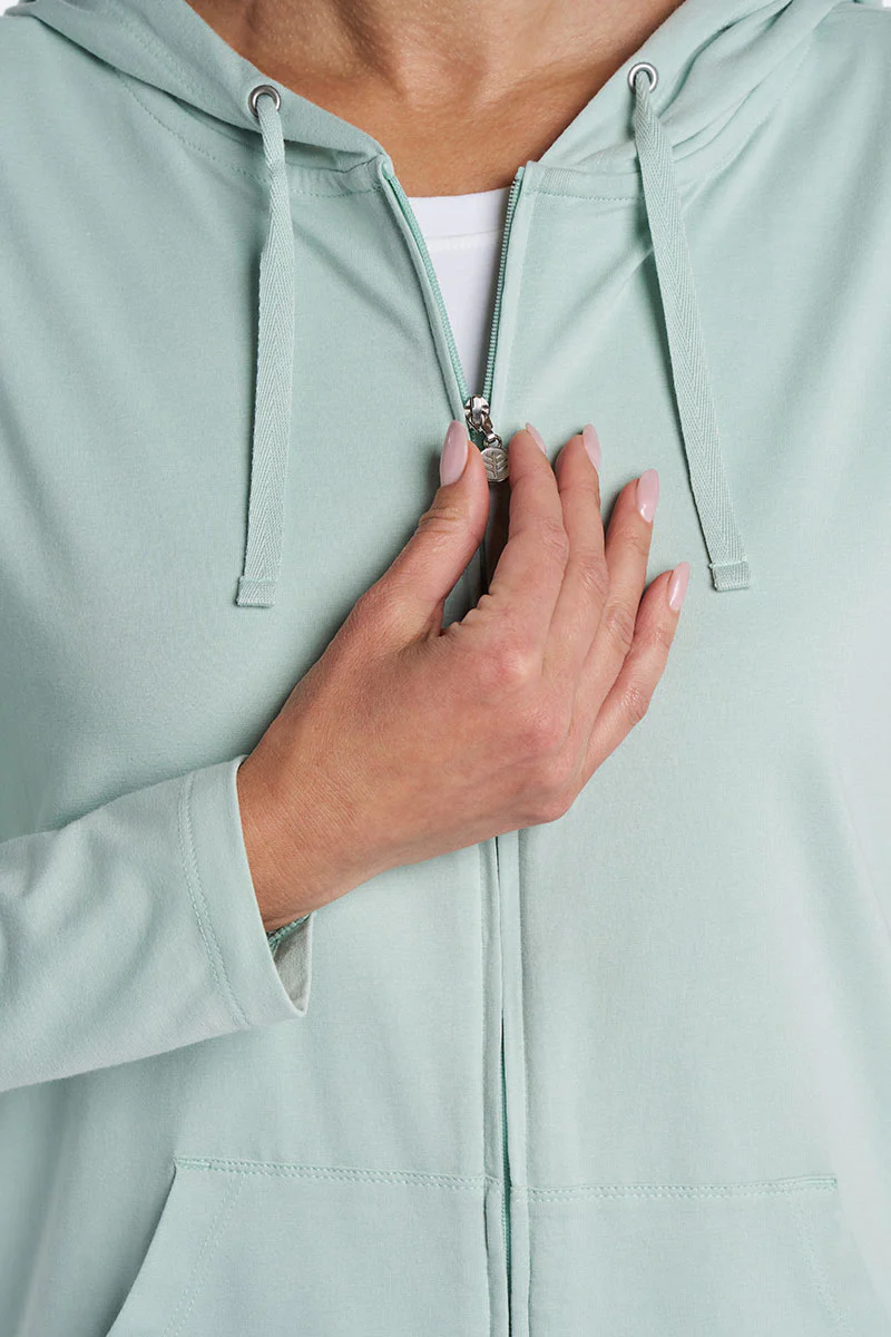 Women's Seaside Zip-Up Hoodie | Misty Aqua - Image 5
