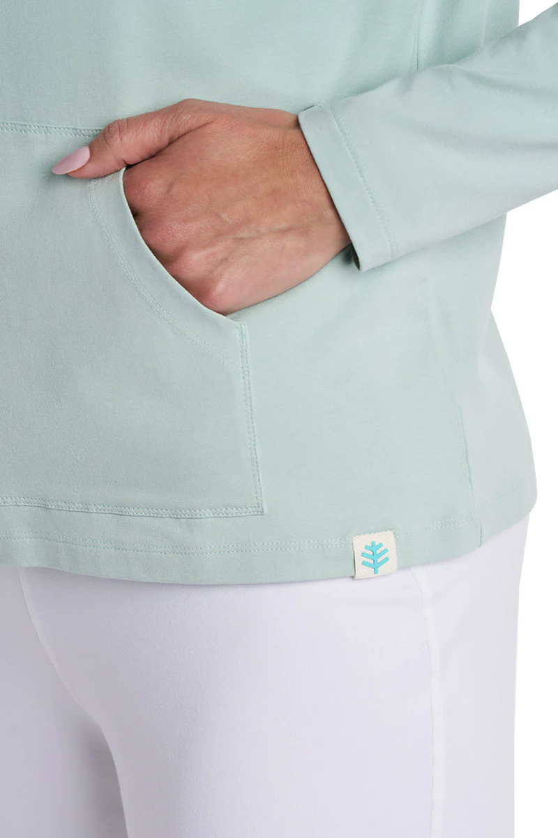 Women's Seaside Zip-Up Hoodie | Misty Aqua - Image 7