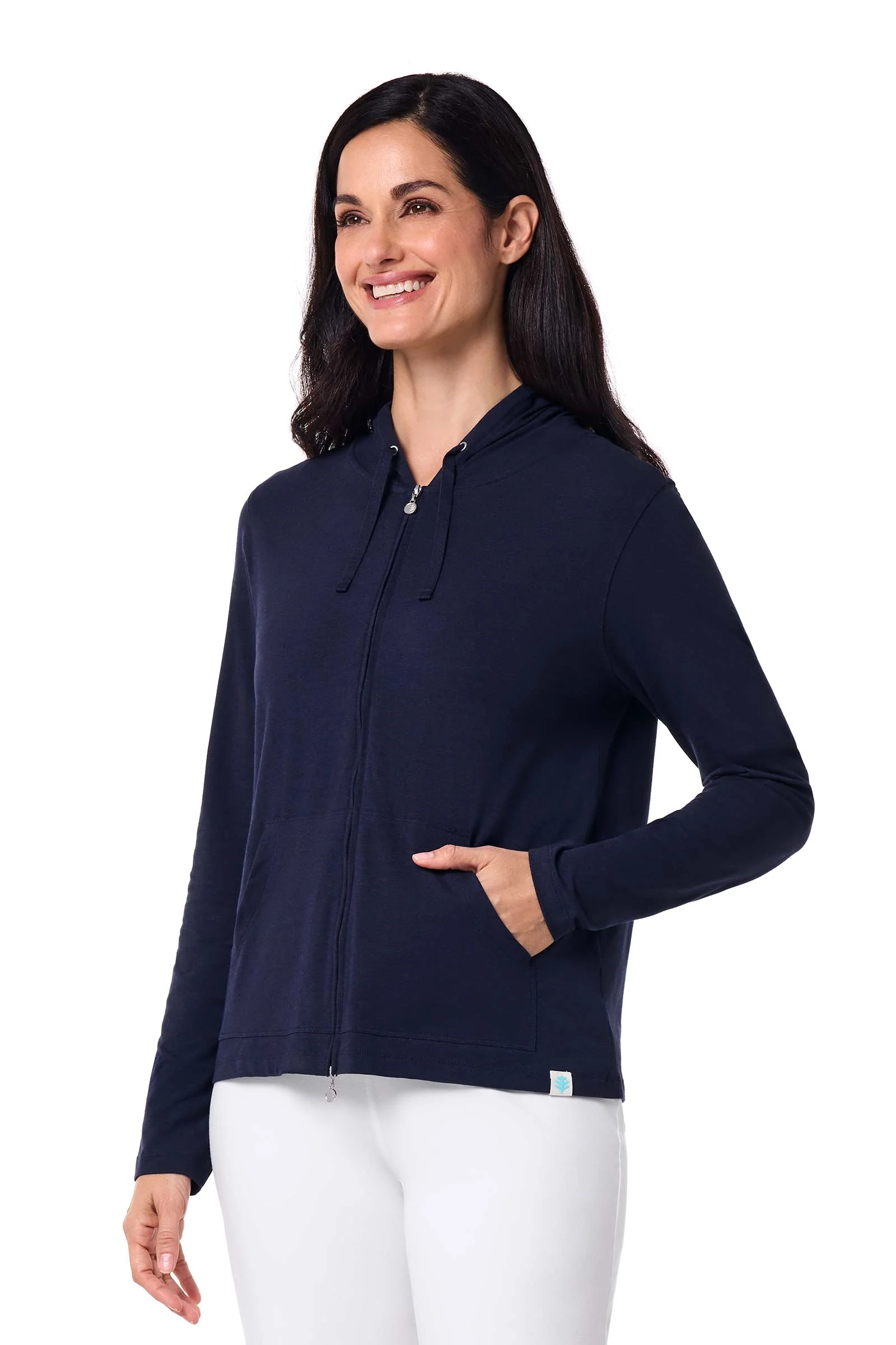 Women's Seaside Zip-Up Hoodie | Navy - Image 3