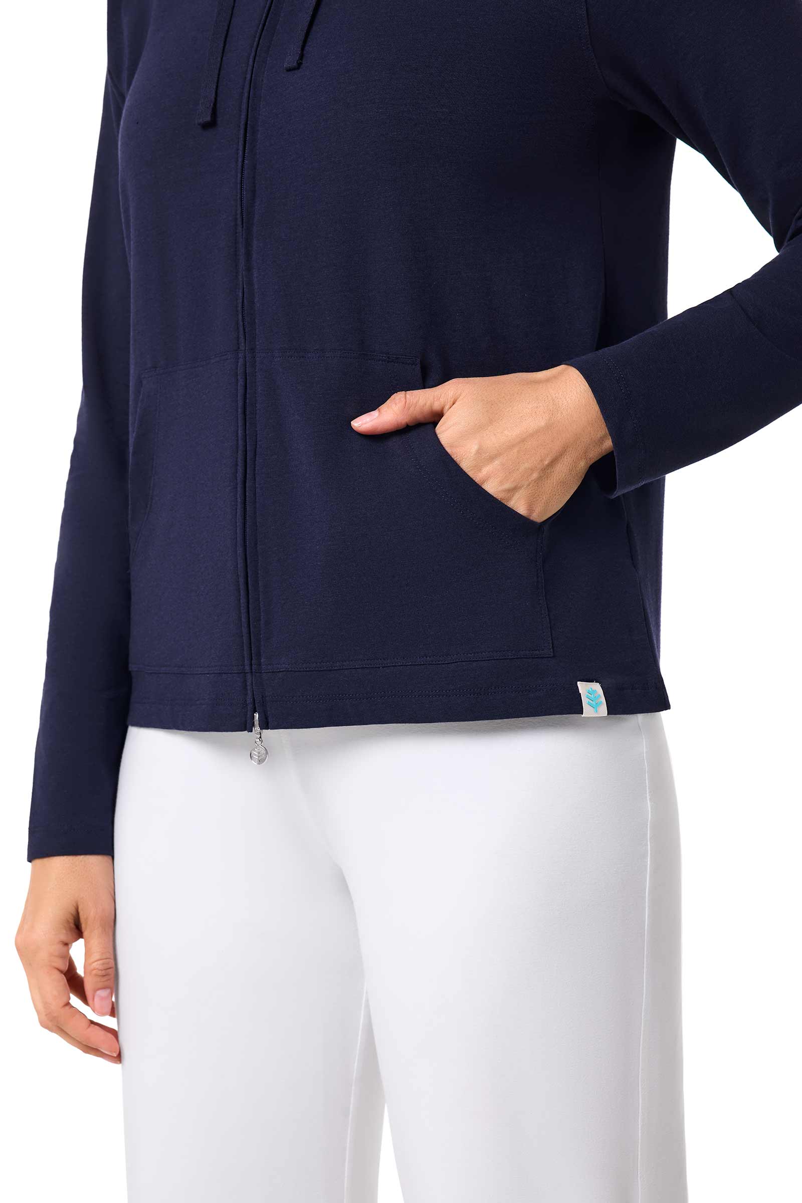 Women's Seaside Zip-Up Hoodie | Navy - Image 5