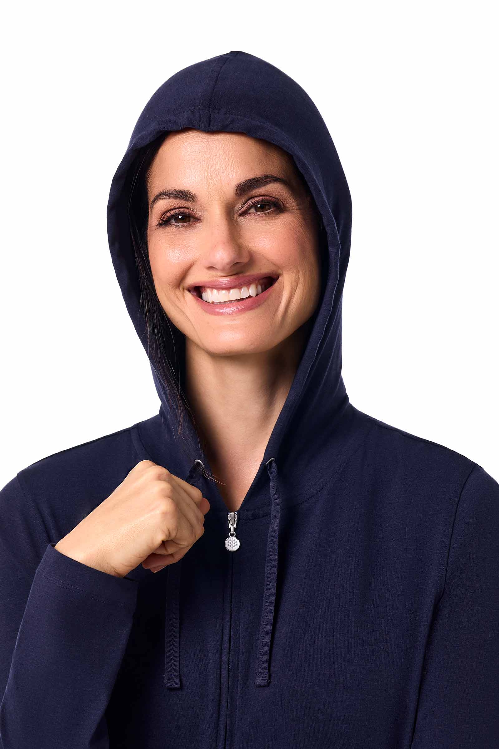 Women's Seaside Zip-Up Hoodie | Navy - Image 7
