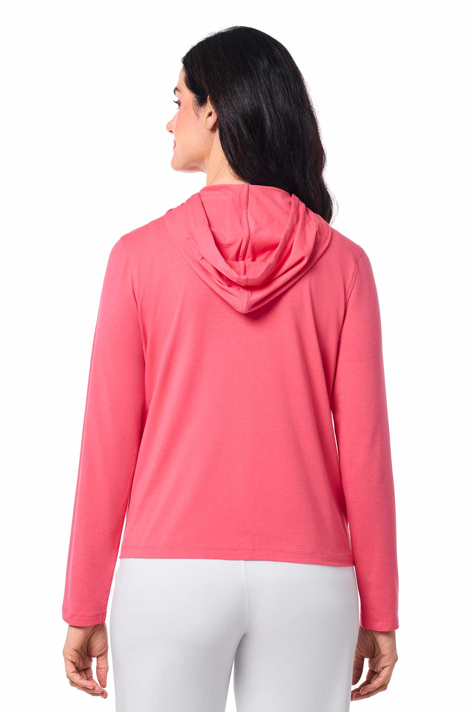 Women's Seaside Zip-Up Hoodie | Sunkist Coral - Image 5