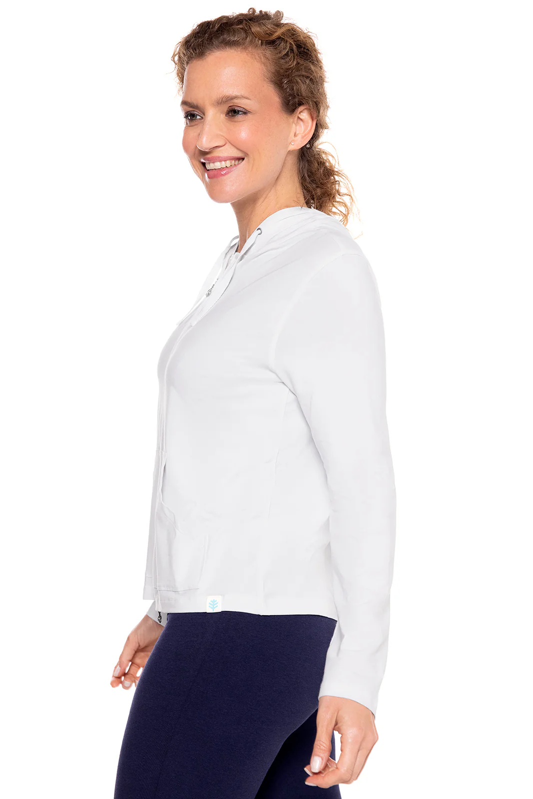 Women's Seaside Zip-Up Hoodie | White - Image 2