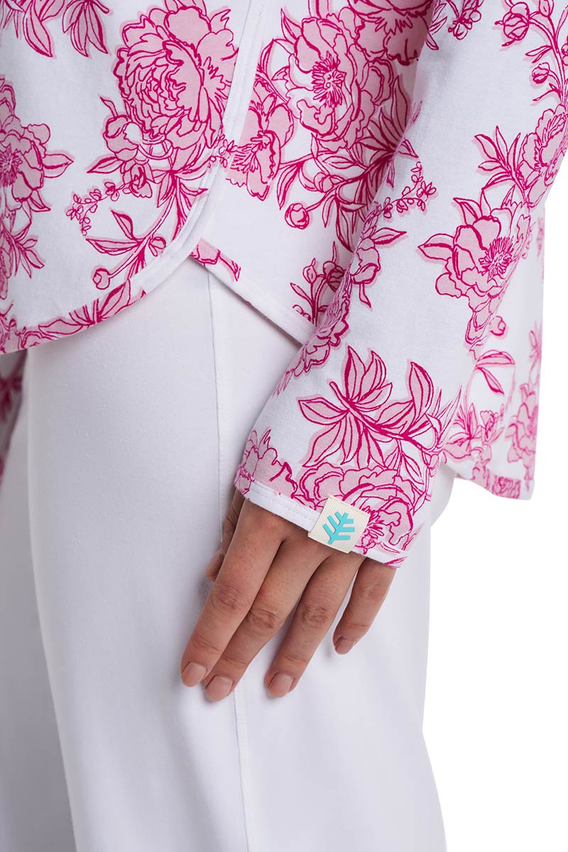 Women's Heyday Side Split Shirt | Fuchsia Bouquet - Image 4