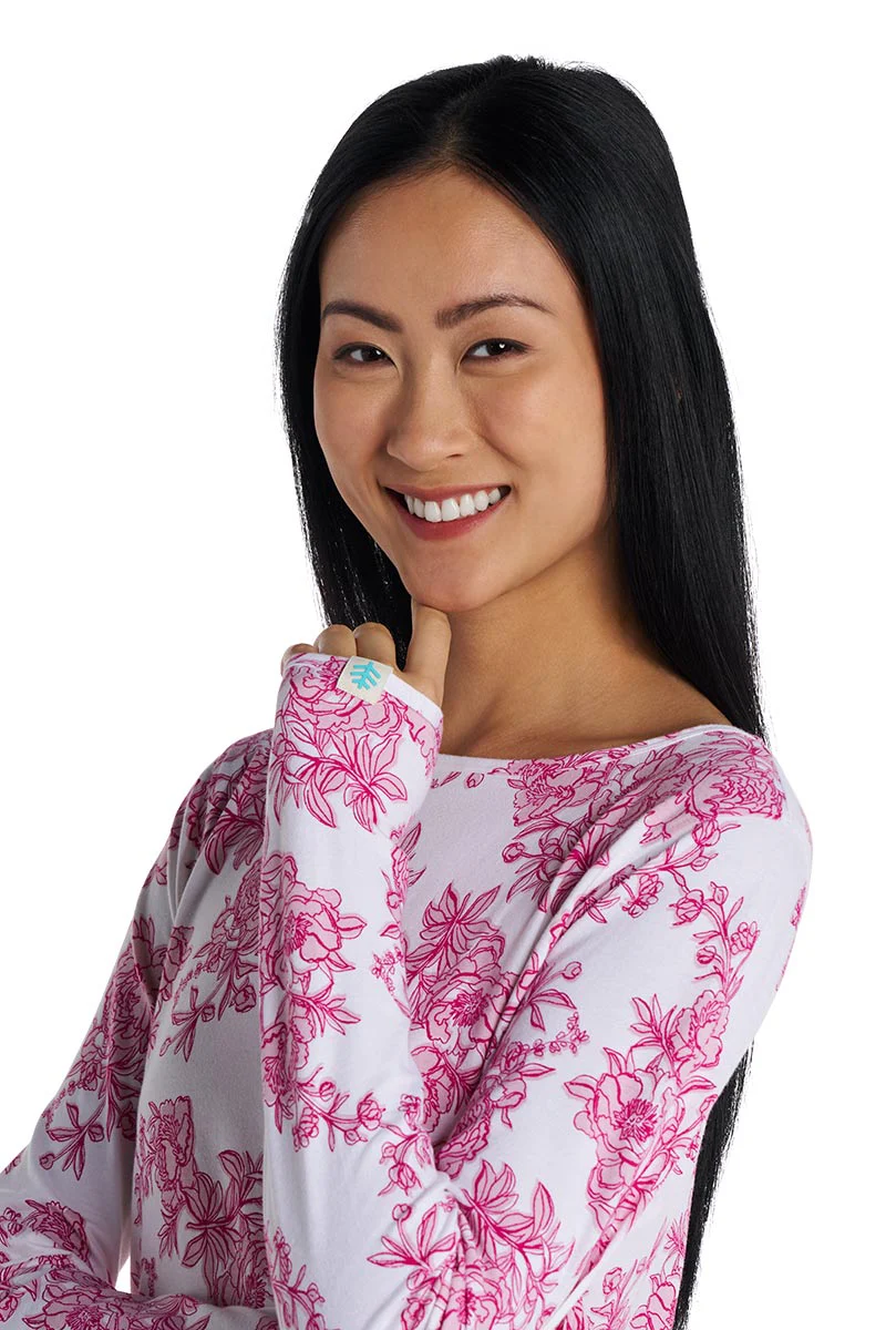Women's Heyday Side Split Shirt | Fuchsia Bouquet - Image 5