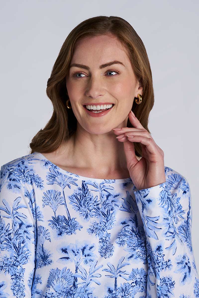 Women's Heyday Side Split Shirt | Periwinkle Isla Bonita - Image 2