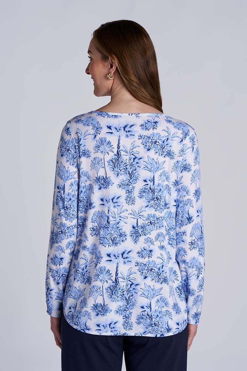 Women's Heyday Side Split Shirt | Periwinkle Isla Bonita - Image 3