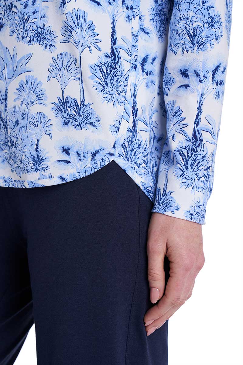 Women's Heyday Side Split Shirt | Periwinkle Isla Bonita - Image 5