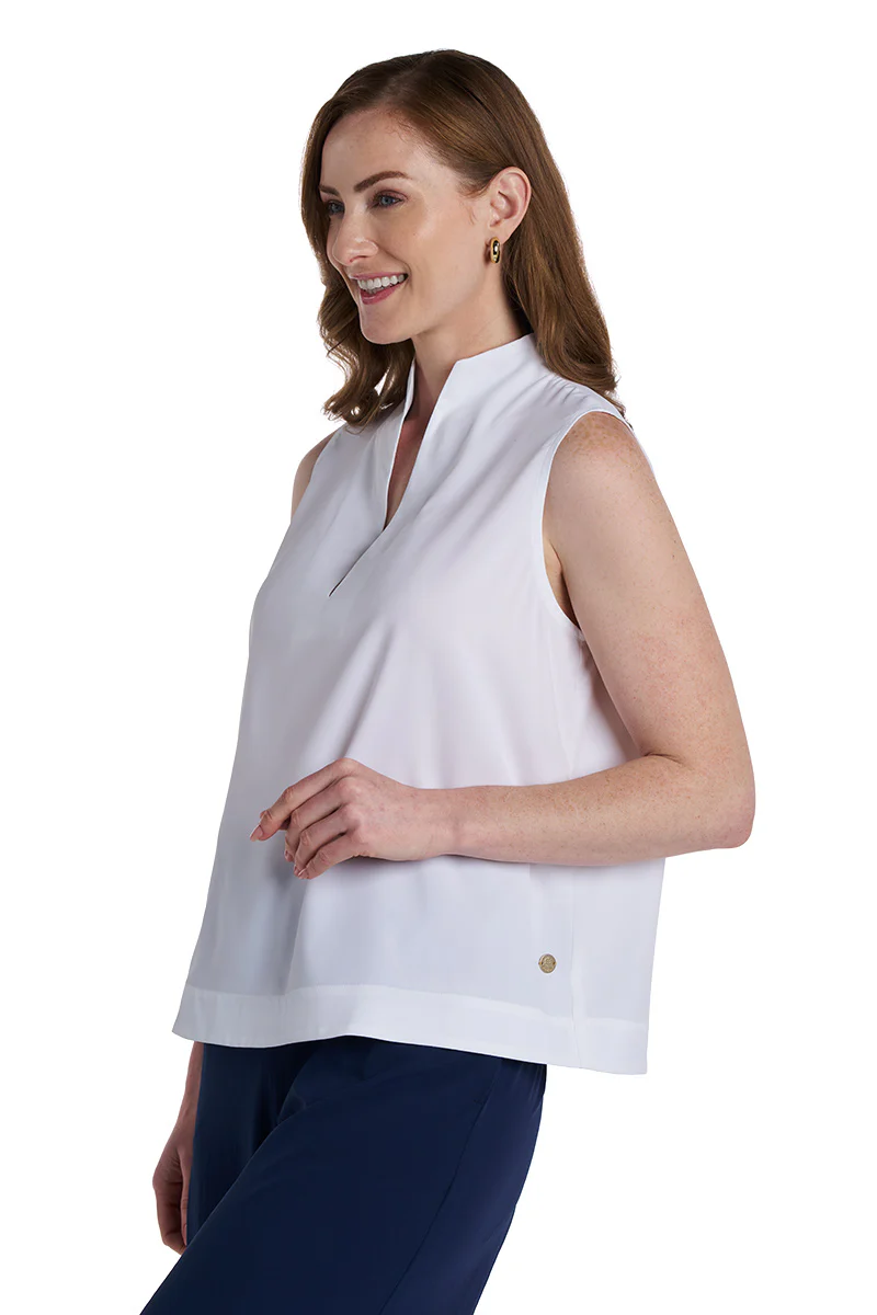 Women's Mykonos Sleeveless Top | White - Image 5