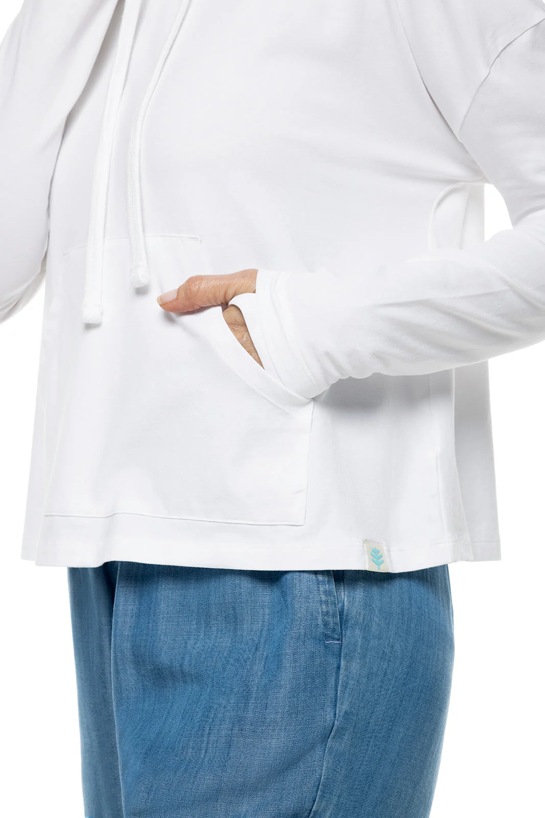 Women's Solana Mock Neck Pullover | White - Image 5
