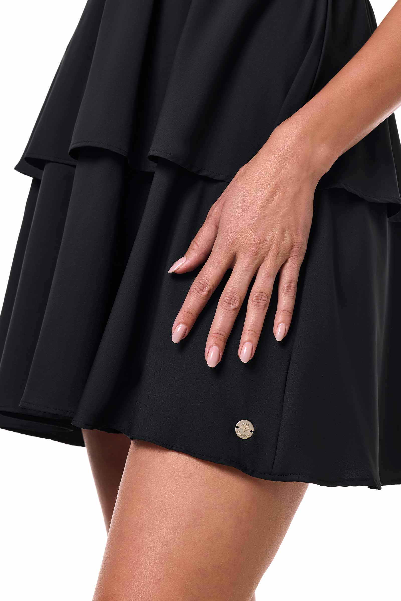 Women's South Cove V-Neck Ruffle Dress | Black - Image 6
