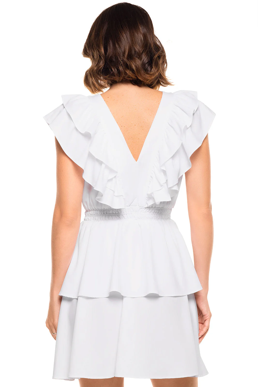 Women's South Cove V-Neck Ruffle Dress | White - Image 2